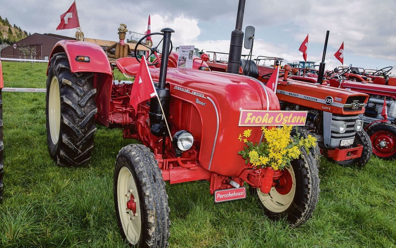 Der Porsche Diesel wurde von Hans Bachofner aus Kleinbösingen FR ausgestellt. Vier Zylinder mit immerhin 50 PS.