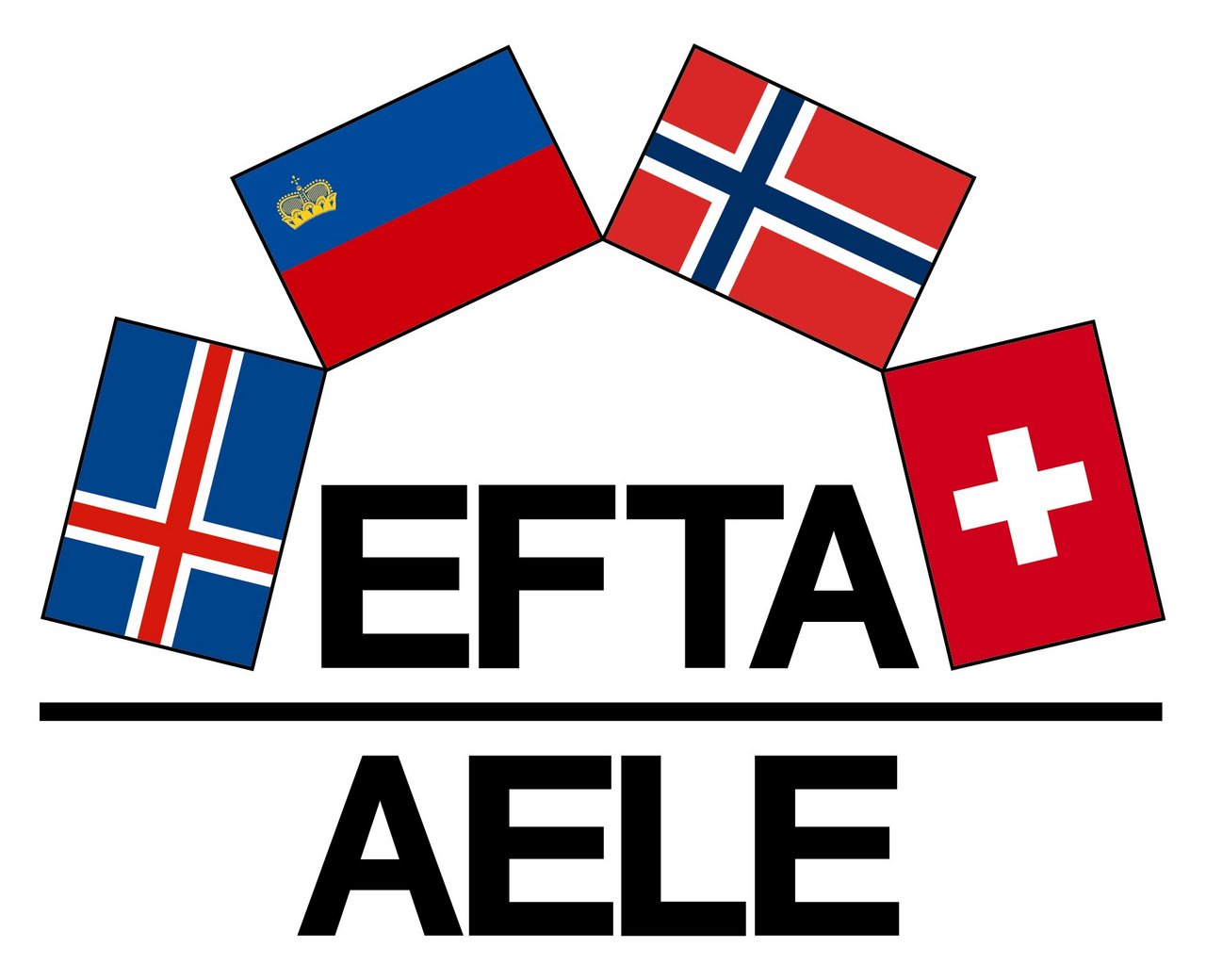Das Logo der Efta: Die Europäische Freihandelsassoziation (englisch European Free Trade Association, EFTA; französisch Association européenne de libre-échange, AELE) wurde am 4. Januar 1960 im schwedischen Stockholm gegründet. (Bild SECO)