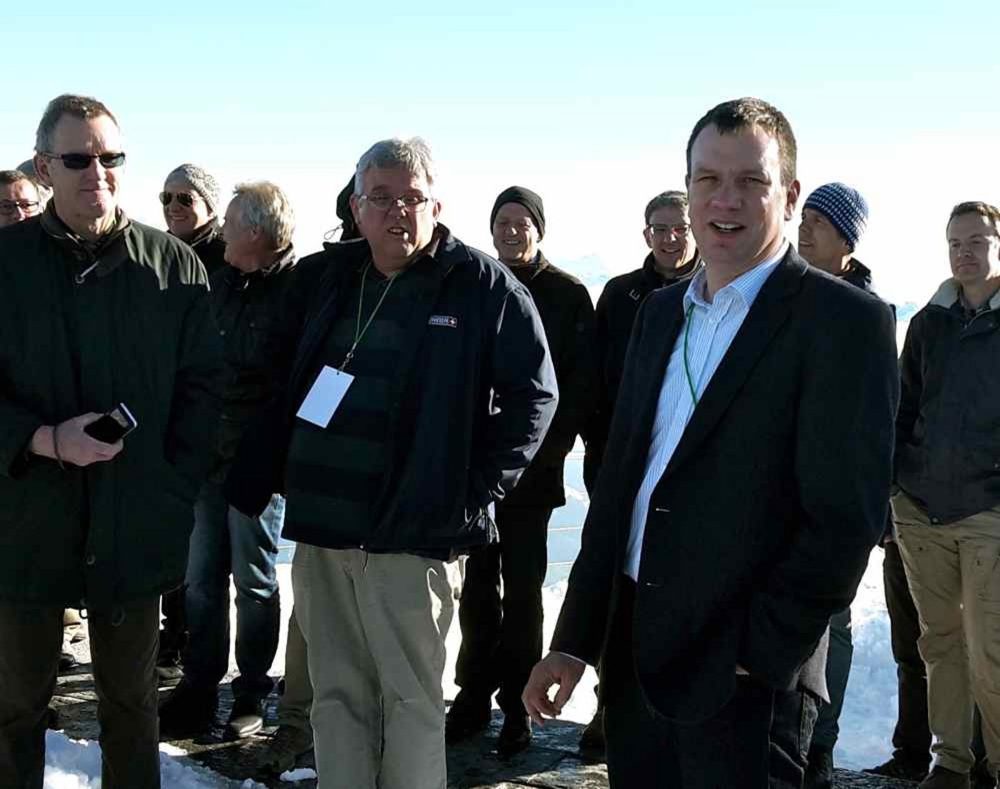 Die Rinderzüchter auf dem Säntis, Zweiter von rechts Matthias Schelling, Direktor Swissherdbook. (Bild Daniela Joder)