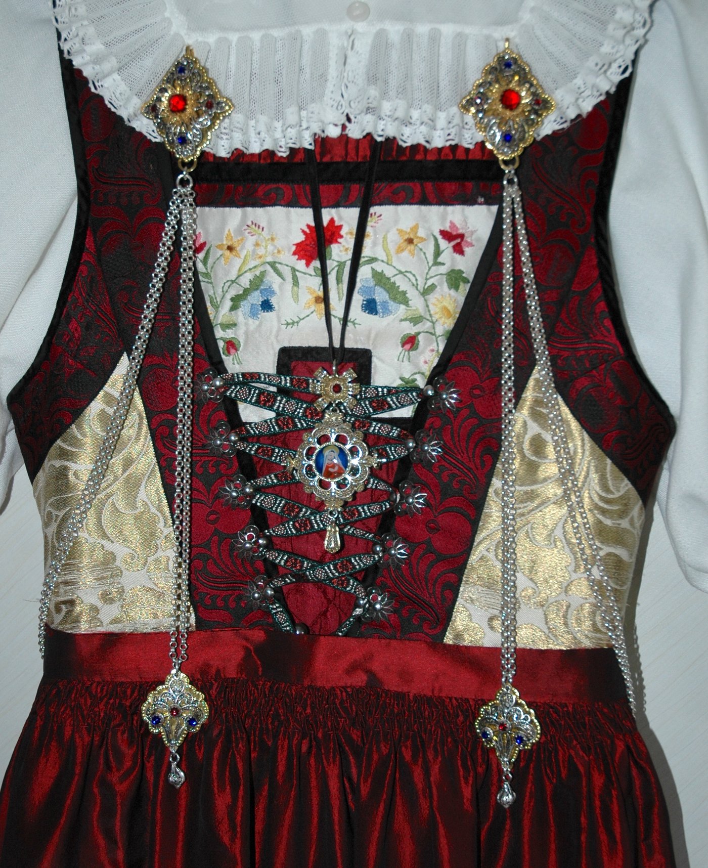 Detailbild einer Luzerner Sonntagstracht.