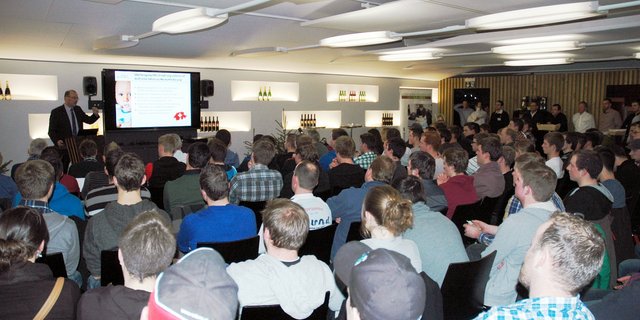 SBV_Präsident Markus Ritter referierte vor rund 200 Junglandwirten zur Ernährungsinitiative