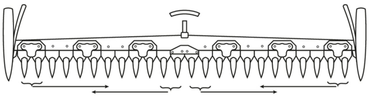 Vor 100 Jahren wurde das Patent Nr. 99 455 für eine selbstfahrende Motormähmaschine von Jakob Fahrni registriert. Hier die Skizze des Messerbalkens.