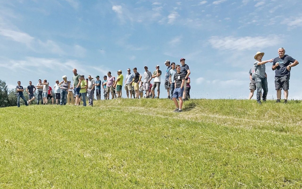 Grosses Interesse: Die Mitglieder der IG Weidemilch auf dem Betrieb von Kilian und Ignaz Aregger in Willisau LU.