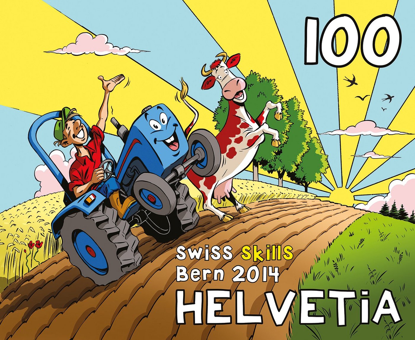 Anlässlich der Berufsmeisterschaft gibt die Post eine Spezialbriefmarke heraus. Der Briefmarkenvorschlag der Landwirtschaft. (Bild: zVg)