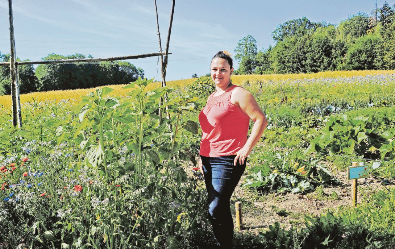 «Mein Gemüsegarten» zum Mieten: Petra Küng teilt ihr Gärtnerglück mit anderen. (Bild Erika Lüscher)