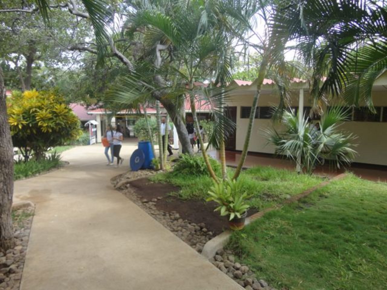 Die Deutsche Schule in Managua. Im Vordergrund die Wege zu den Klassenräumen. (Bild Mirka Lötscher)