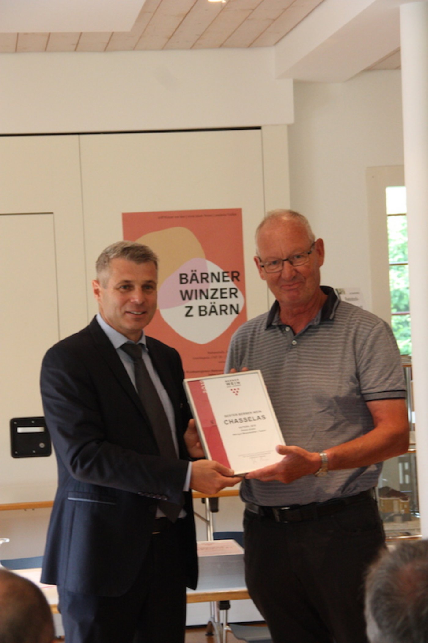 Die Kategoriensieger Bester Berner Wein sind: Chasselas: Simon Krebs, Twann;...