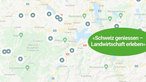 Ferien in der Schweiz? Auf unserer Karte entdecken Sie wunderschöne Übernachtungsmöglichkeiten auf Bauernhöfen in der Schweiz (Bild: BauernZeitung).