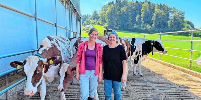 Bettina Hadorn-Rihs liess erst ihre Hunde homöopathisch behandeln, machte dann die Ausbildung zur Tier-Homöopathin und überzeugte ihre Schwägerin, Milchproduzentin Sonja Hadorn.