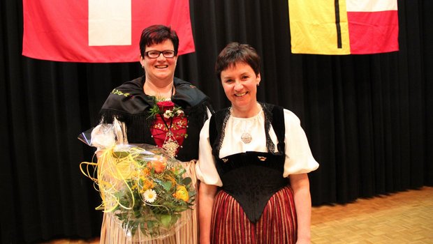  Rita Hänggi (links) übernimmt das Präsidium des Solothurnischen Bäuerinnen- und Landfrauenverbands von Heidi Kofmel. (Bild: BB)