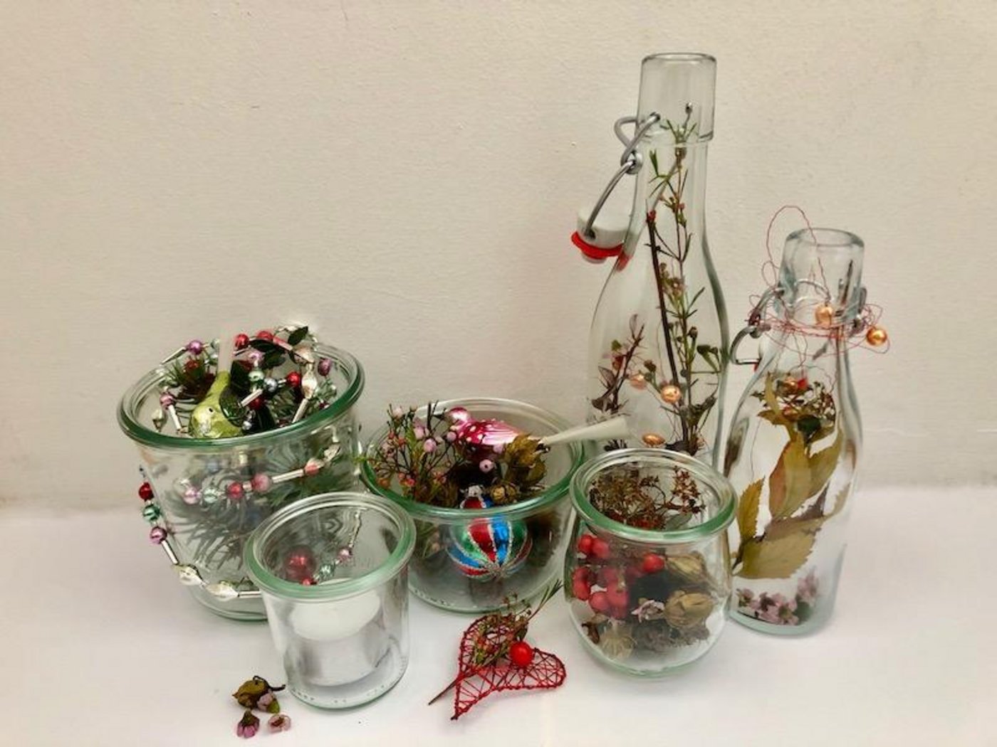 Schnell gemacht und sehr Weihnächtlich: Weihnachtsschmuck im Einmachglas (Bilder et)