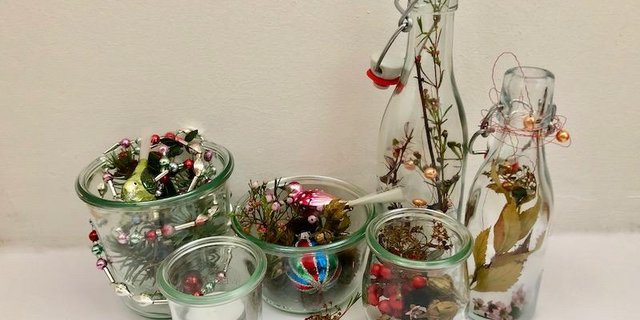 Schnell gemacht und sehr Weihnächtlich: Weihnachtsschmuck im Einmachglas (Bilder et)