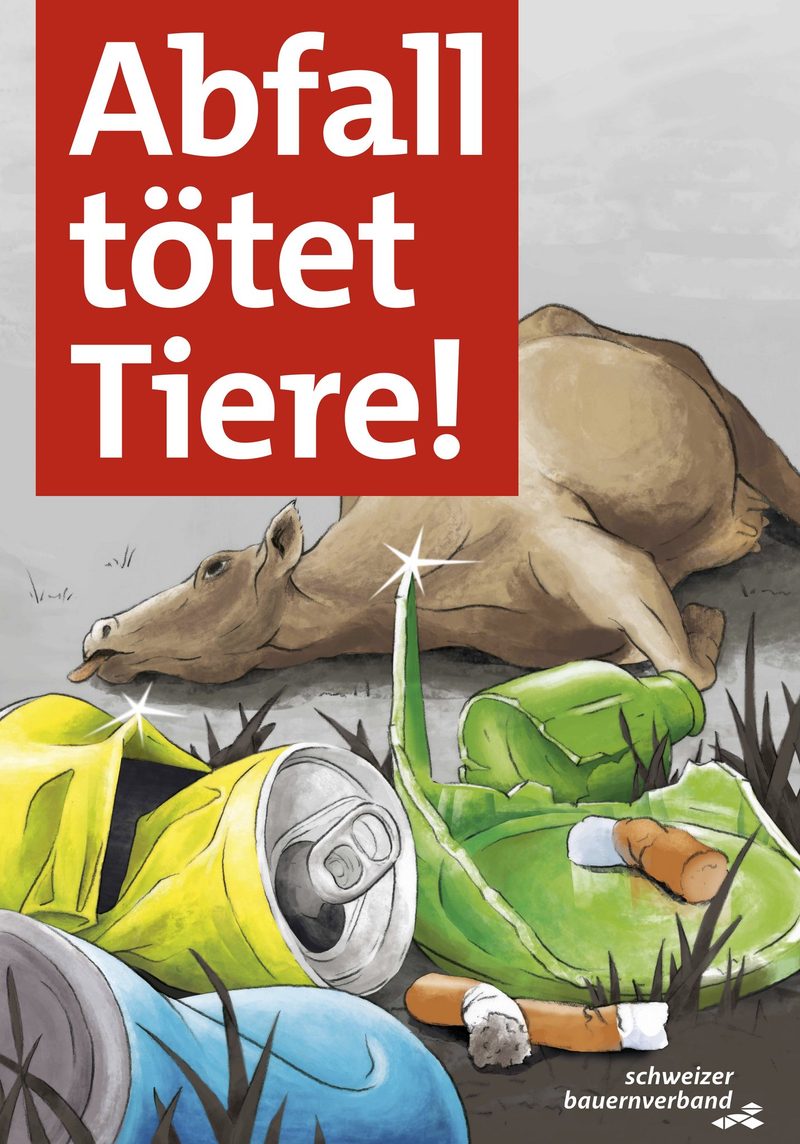 So sehen die neuen Plakate gegen Littering aus