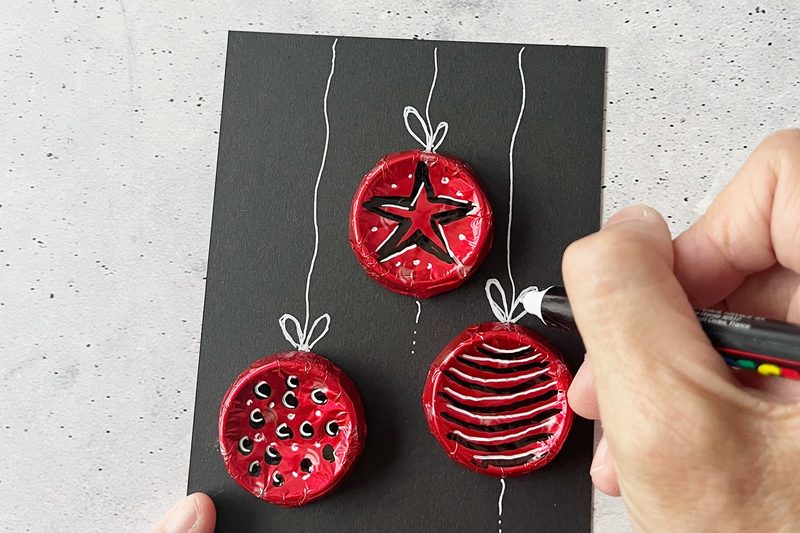 Schoggisüsse Weihnachtskarten, Geschenkanhänger und Tischkarten selber machen