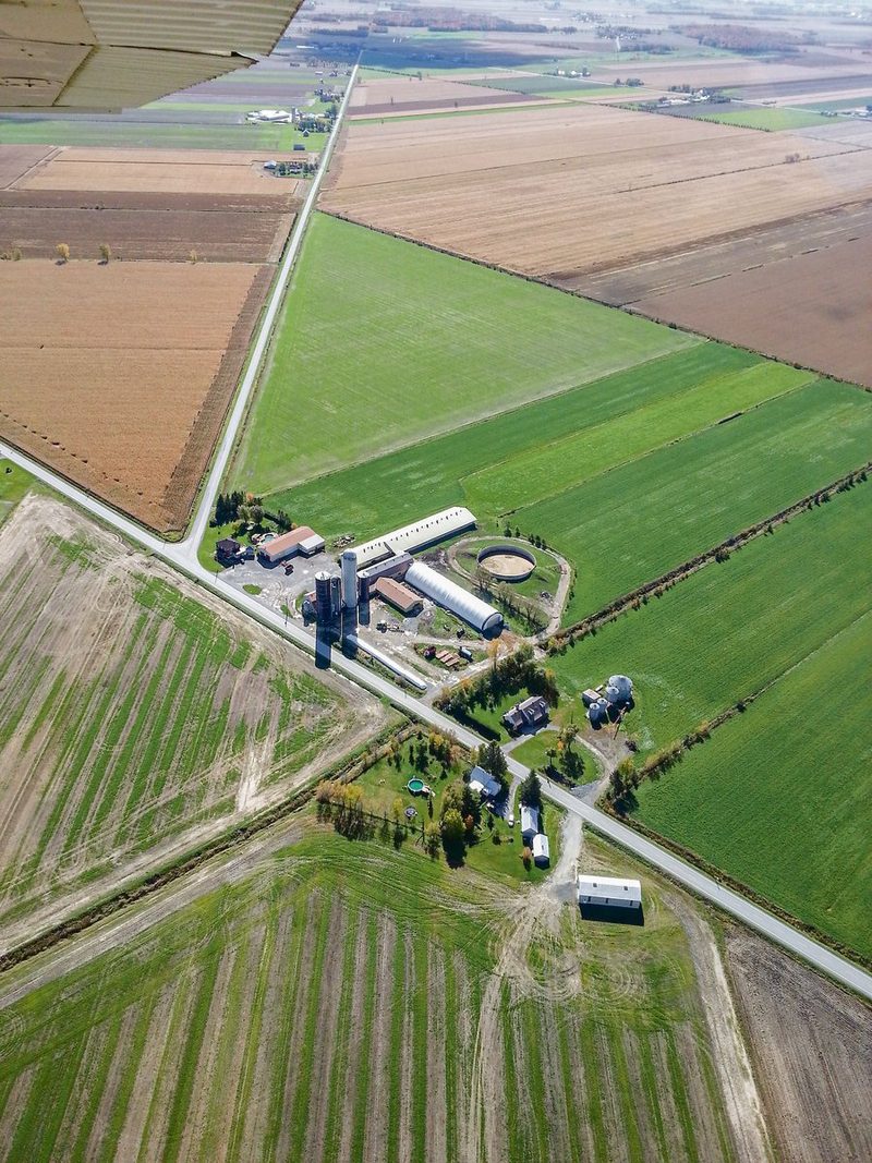 Heute sieht die Farm von Fankhausers im kanadischen Sainte-Sabine so aus: Sie ist auf 280 Hektaren mit 120 Kuhplätzen angewachsen.