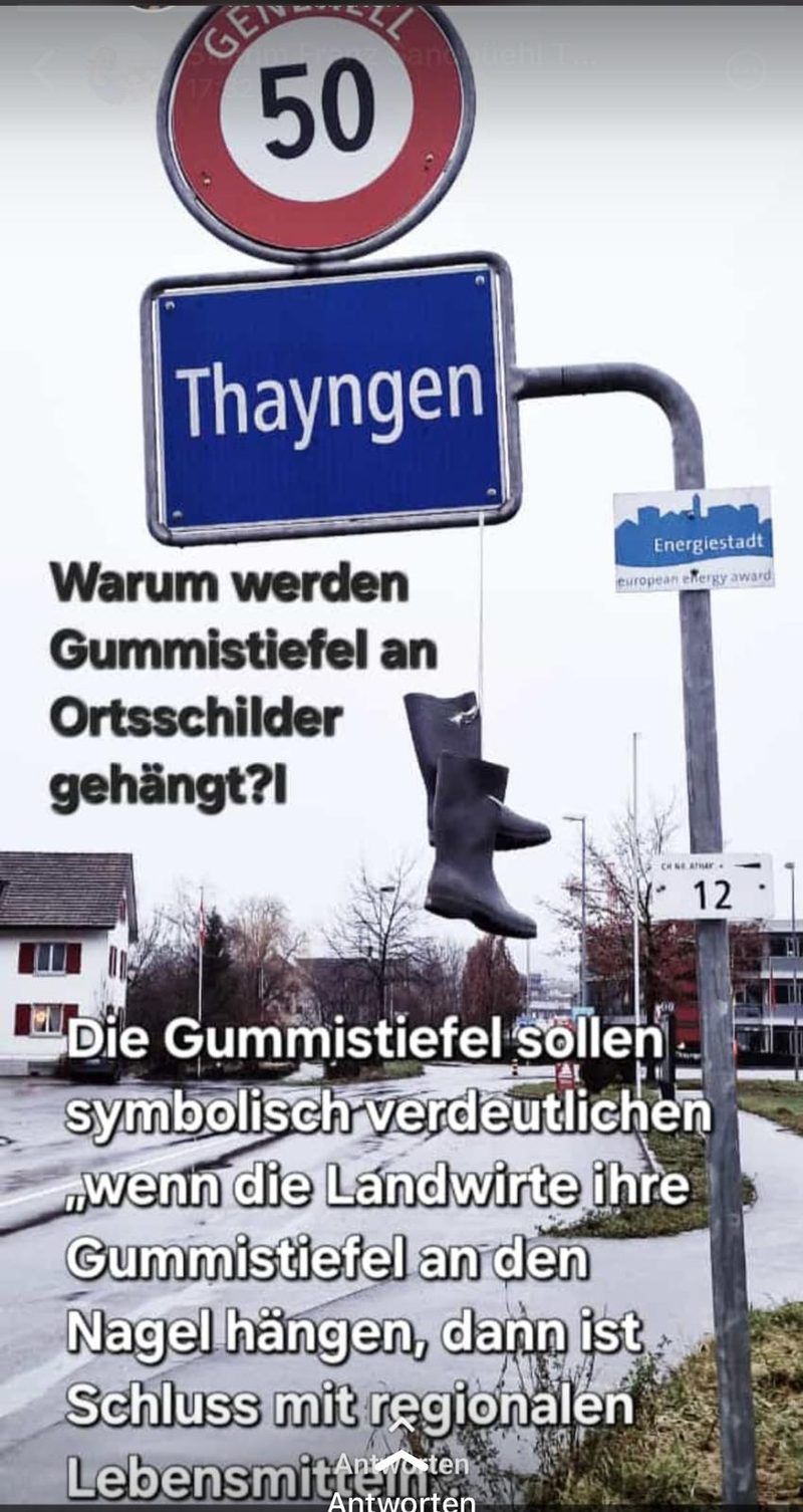 Aber warum hängen denn hier Stiefel?