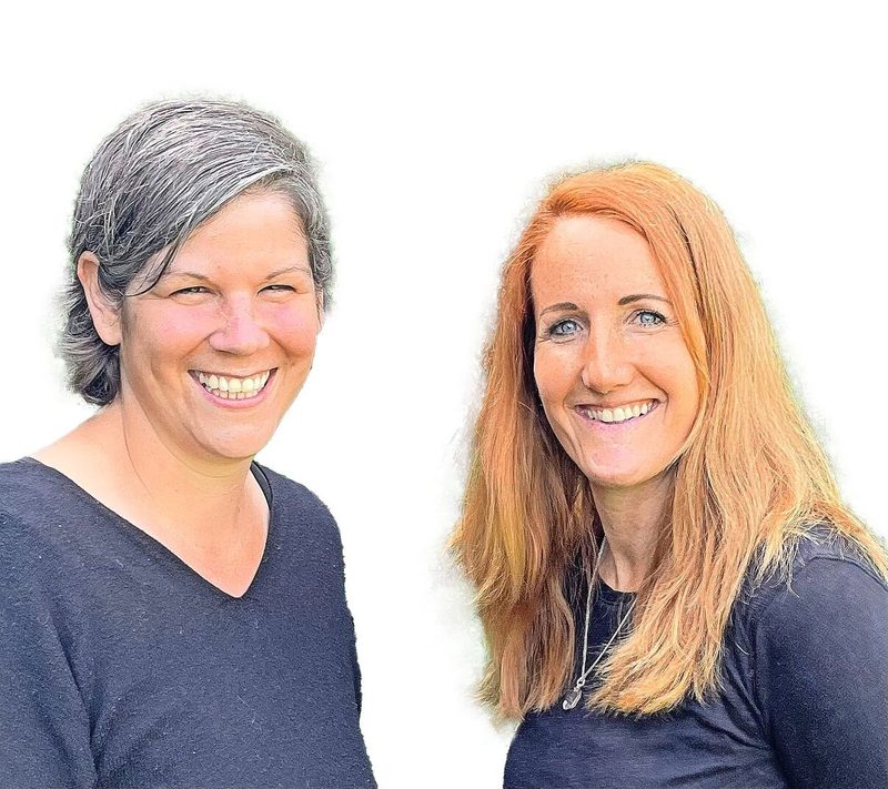 … mit einer Freundin, Petra Allemann.