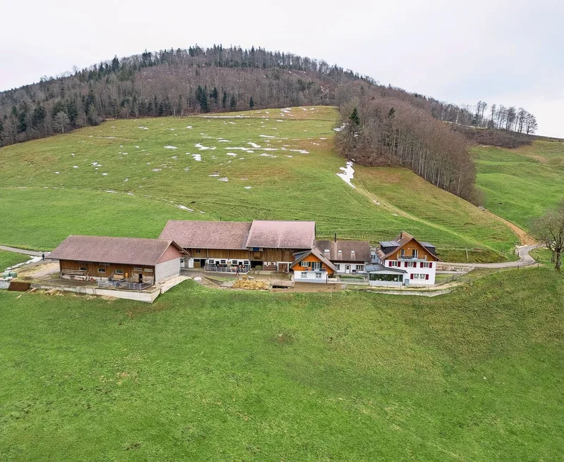 Der Hof Bereten liegt hoch oben über dem Dorf Mümliswil-Ramiswil. Auf dem Betrieb wurde praktisch jedes Gebäude einmal neu gebaut oder umgebaut, seit Josef und Sibylle Bader diesen übernommen haben.