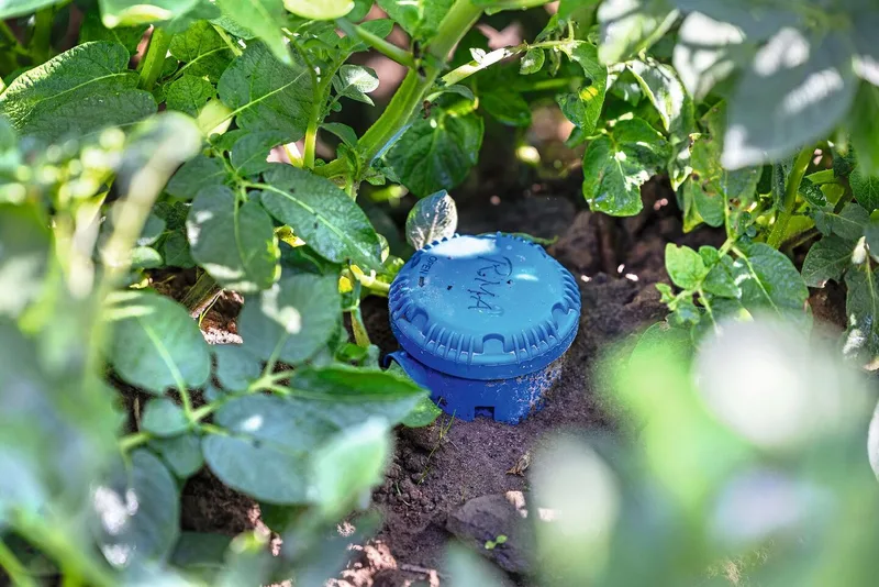 Am Boden ist nur die Verschlusskappe des Sensors zu erkennen.