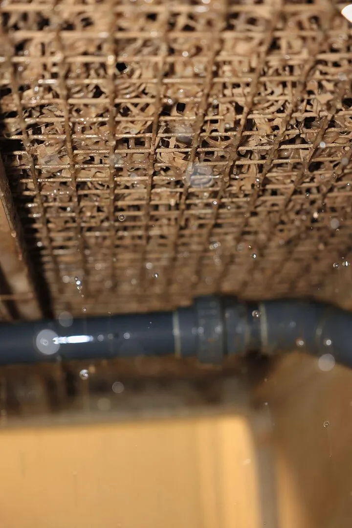 Detailaufnahme des Polyesters, das als Füllmaterial im Luftwäscher ist.