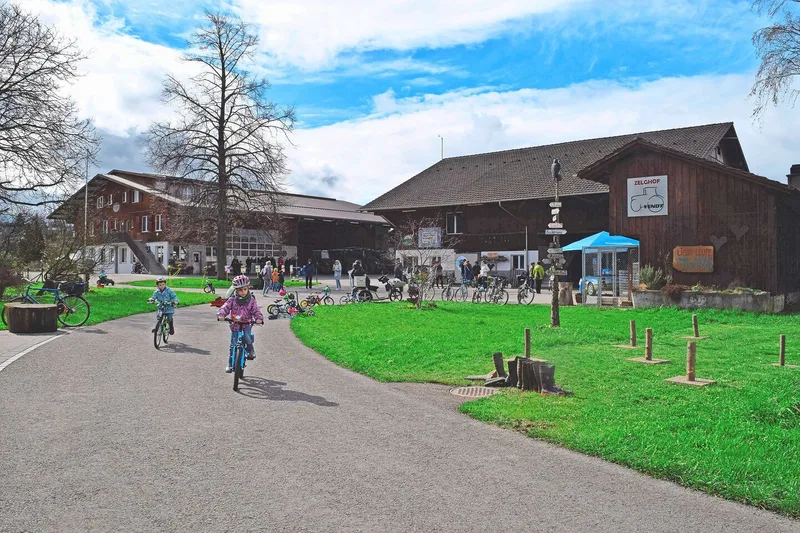 Die halbe Dorfbevölkerung pilgerte am vergangenen Samstag zu Fuss oder mit dem Fahrrad auf den Zelghof in Horn. Es ging aber nicht lange, bis die Kinder vom Fahrrad auf die Trettraktoren wechselten.
