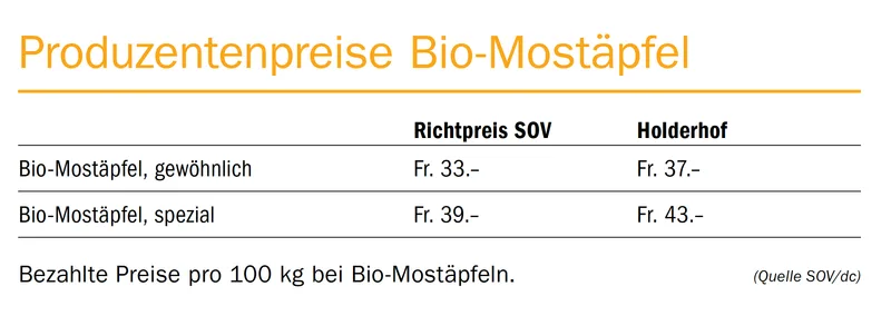 Heissbegehrtes Bio-Mostobst: Preisvergleich lohnt sich