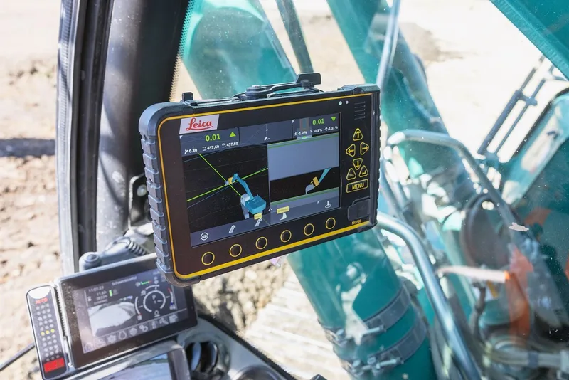 3D Ansicht der Bodenhorizonte im Bagger