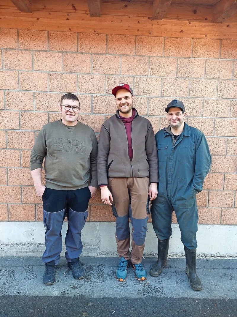 Die Klauenpfleger: Daniel Gerber, Marco Fankhauser und Thomas Oberli.
