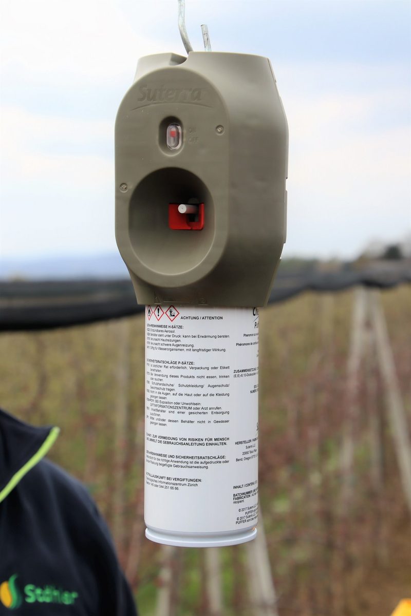 Verwirrungstechnik: Kleines Gerät versprüht Lockstoff nur während dem Falterflug
