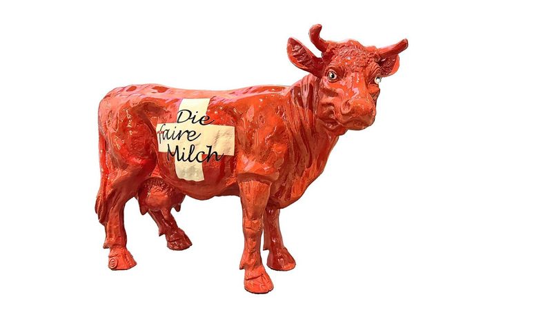 Die Kuh «Fairona» setzt sich als Maskottchen für einen fairen Milchpreis ein.