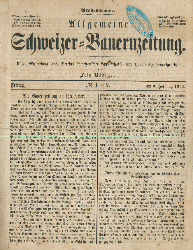 Auch die BauernZeitung hat eine Geschichte – ein Blick zurück