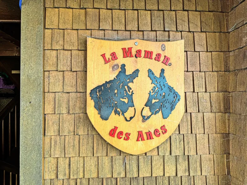 «La Maman des Anes», übersetzt «Eselmutter», heisst es auf dem Schild.