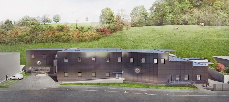 Visualisierung des Metzgerhuus Stadt und Land, welches im April 2025 den Schlachbetrieb starten wird.