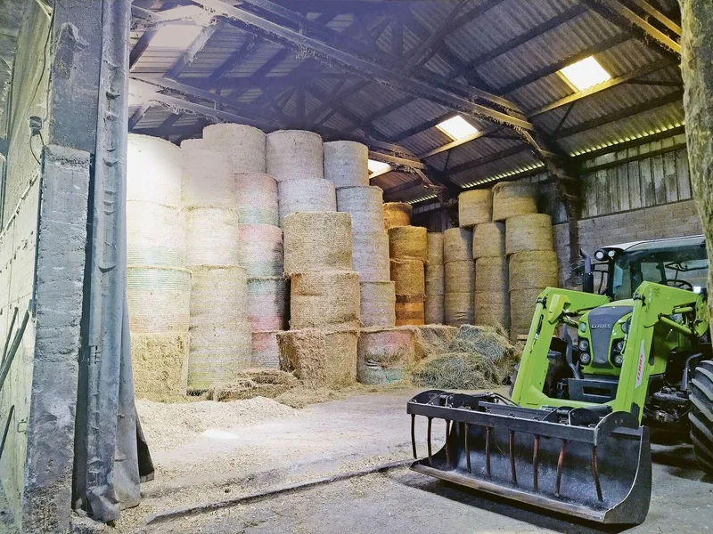 Volle Vorräte: Auf dem Betrieb existiert kein Heustock. Heu und Emd werden selber zu Ballen gepresst. Nur das Wickeln der Siloballen übernimmt ein Lohnunternehmer.