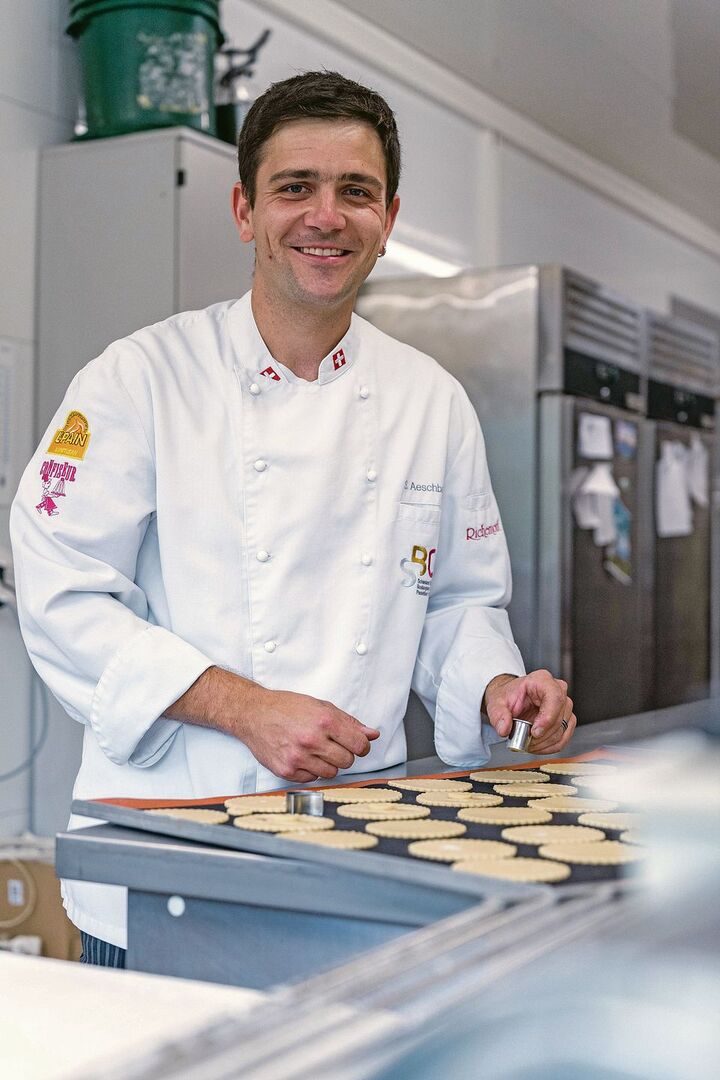 Simon Aeschbach in seinem Element: Er ist Bäcker-Meister.