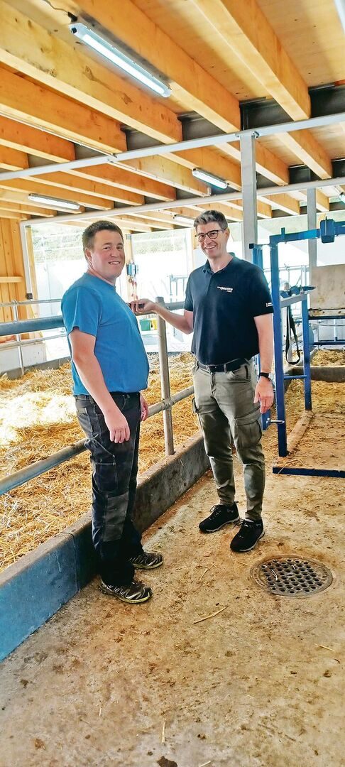 Christoph Ryser (links) und Ivo Sigrist von der Grüter Handels AG.