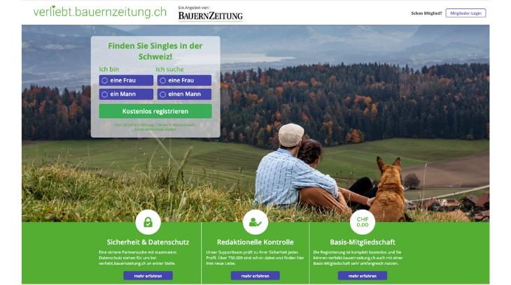 Bei verliebt.bauernzeitung.ch findet Bauer ganz einfach seine Frau