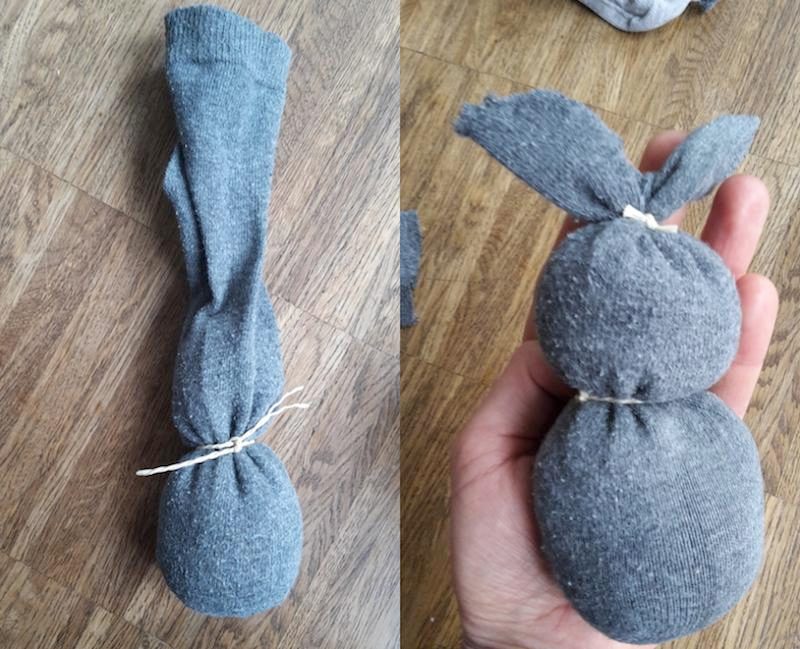Basteltipp: Osterhasen aus einzelnen Socken