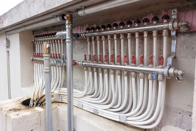 Der Heizverteiler des Fermenters sorgt dafür, dass die Gülle auf die für die Vergärung erforderliche Temperatur aufgewärmt wird.
