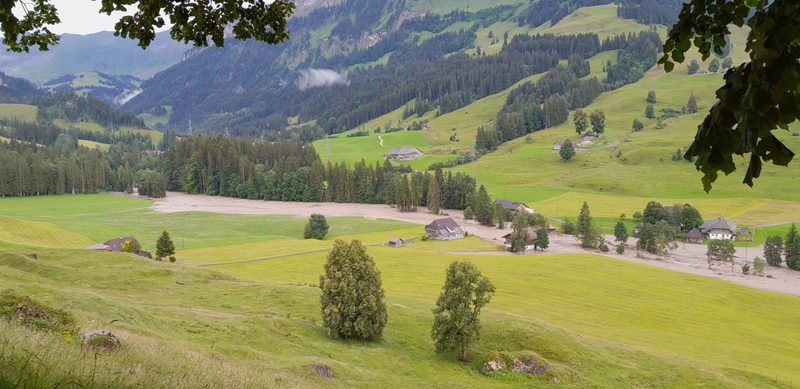Flutwelle verwüstet in Schangnau Restaurant, Hotel und Bauernhof