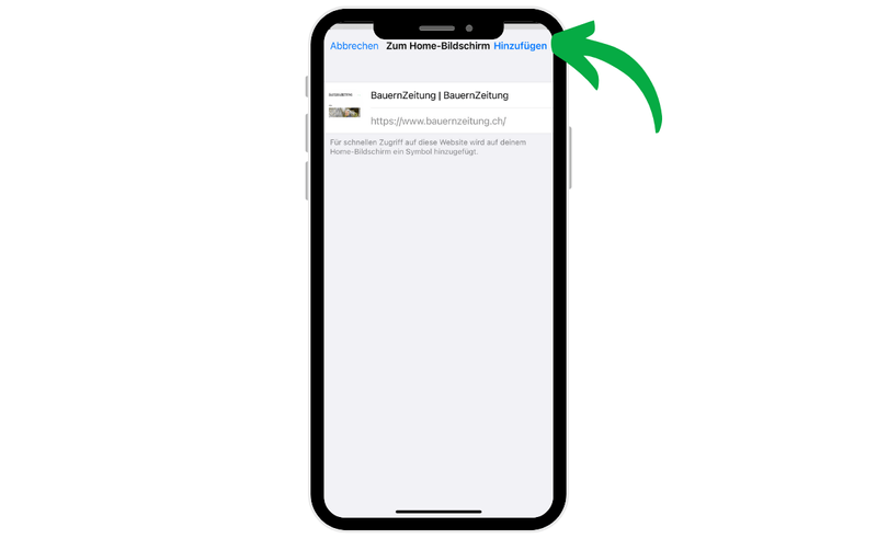 So speichern Sie die BauernZeitung auf Mobilgeräten als App