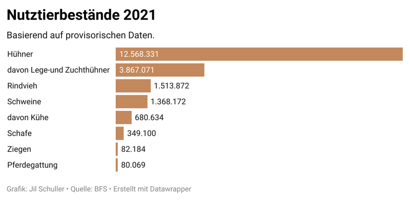 Diese Kulturen und Nutztierbestände legten 2021 zu