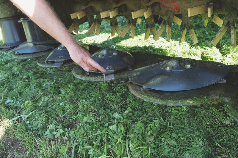 Der Schnitt erfolgt weit vor dem Mähblatt. So ist auch bei verschmutztem Futter ein sauberer Schnitt möglich. Bild: Beat Schmid