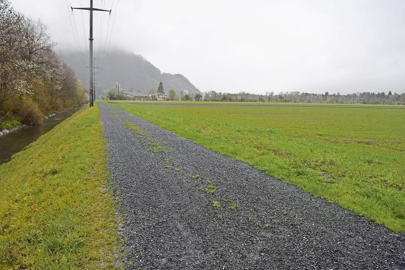 Hier müsste ab dem Bach (links) ein 15 Meter breiter Streifen renaturiert werden, davon sieben Meter in der Ackerfläche.