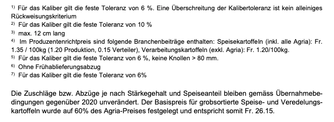 Hohe Produzentenpreise und gelockerte Übernahmebedingungen, um die kleinere Kartoffelernte optimal zu nutzen