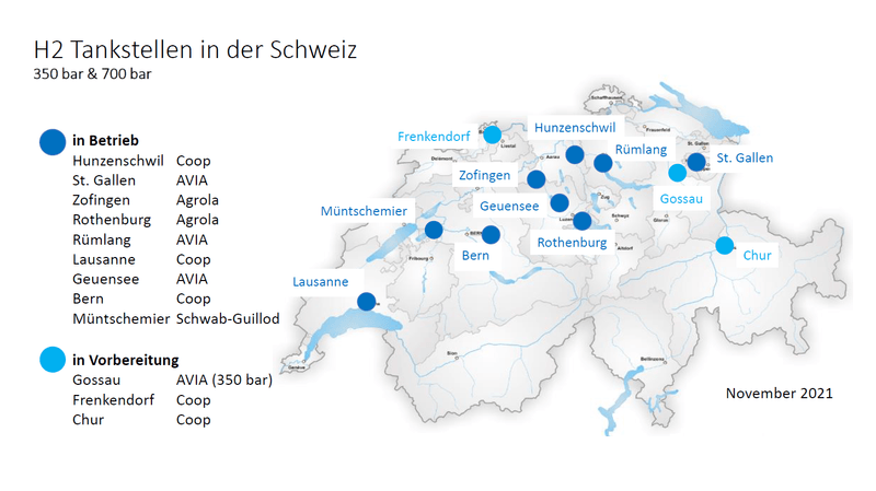 Gemüsehändler Schwab-Guillod eröffnet erste private Wasserstofftankstelle der Schweiz