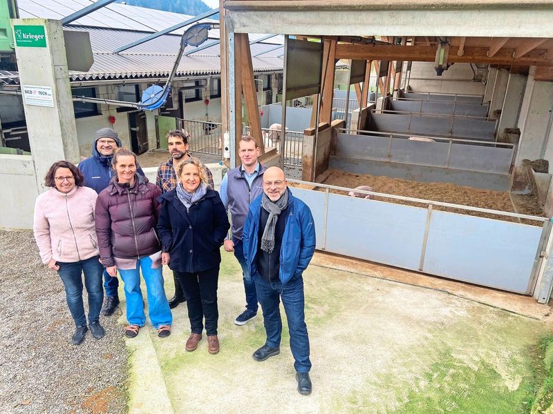 Projektbeteiligte: Brigitta und Franz Krummenacher, Anna Wüthrich, Martin Krummenacher, Barbara Früh, Hubert Hartmann, Patrick Ambord (v. l.).