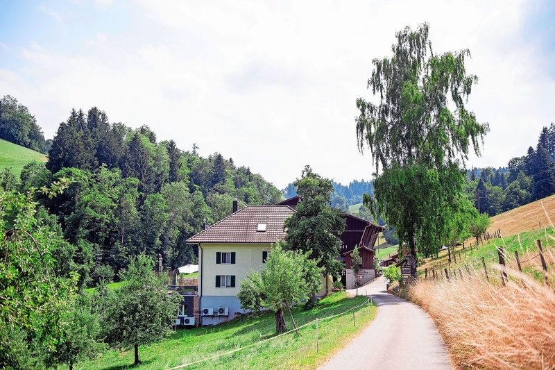 Der Betrieb «Pura Valle» liegt oberhalb von Ebersecken. Der neue Produktionsraum wurde links an das Wohnhaus angebaut.
