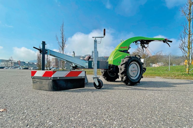 Rapid URI heisst der elektrische Einachsgeräteträger, der für die Kommunaltechnik entwickelt wurde, aber auch für die Landwirtschaft «vorspurt».Bild: Jürg Vollmer