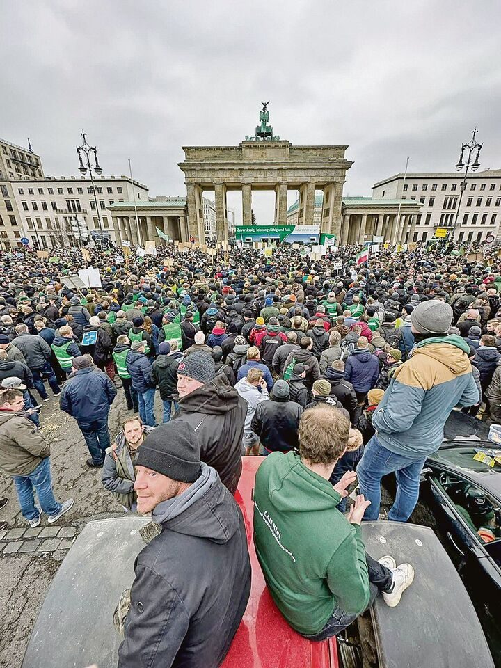 Tausende Bauern nahmen an der Demonstration vom 18. Dezember teil.